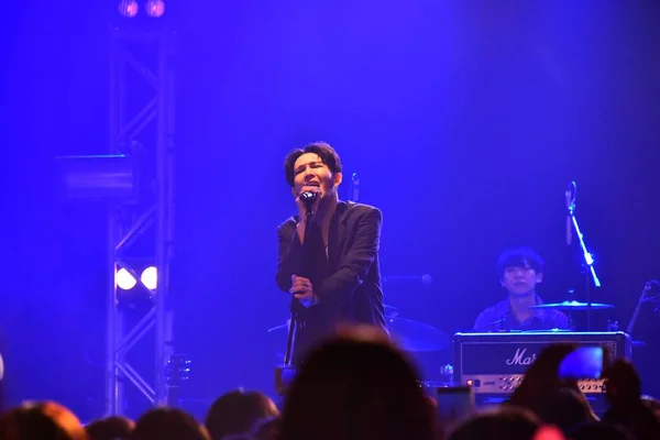 Cantante Surcoreano Nam Tae Hyun Banda South Club Actúa Durante — Foto de Stock