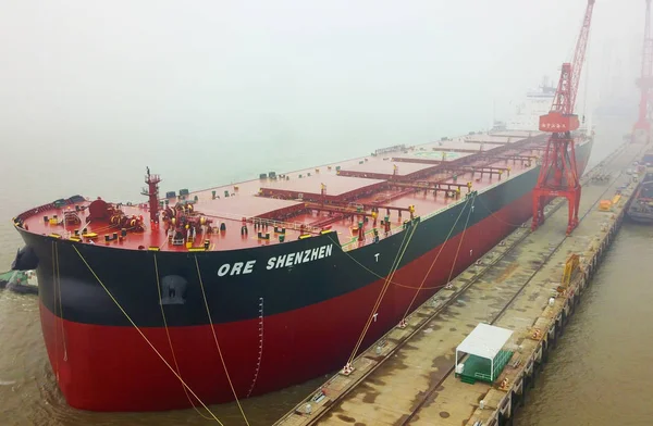 Vista Aérea Portador Minério 400 000 Toneladas Ore Shenzhen Após — Fotografia de Stock