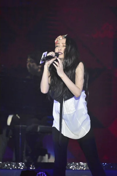 Japanese Singer Actress Mika Nakashima Performs Hong Kong Asian Pop — Stock Photo, Image