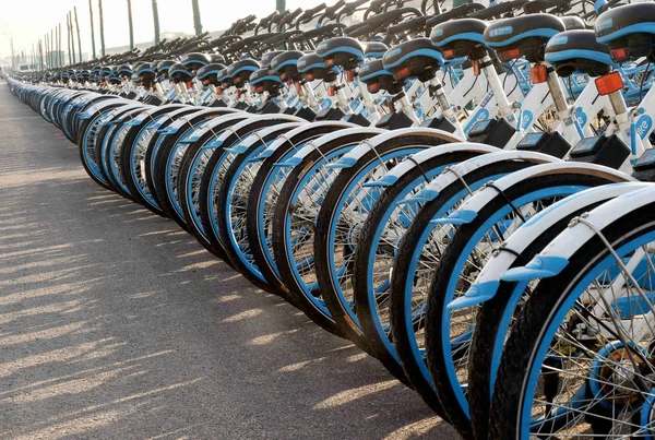 Des Vélos Hellobike Autres Services Chinois Partage Vélos Sont Alignés — Photo
