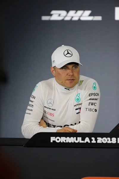 핀란드어 드라이버 메르세데스의 Valtteri Bottas 2018 포뮬러 그랑프리 상하이에서 상하이 — 스톡 사진