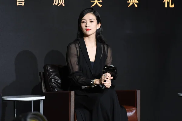 Китайская Актриса Чжан Цзыи Приняла Участие Церемонии Награждения Пекине Китай — стоковое фото