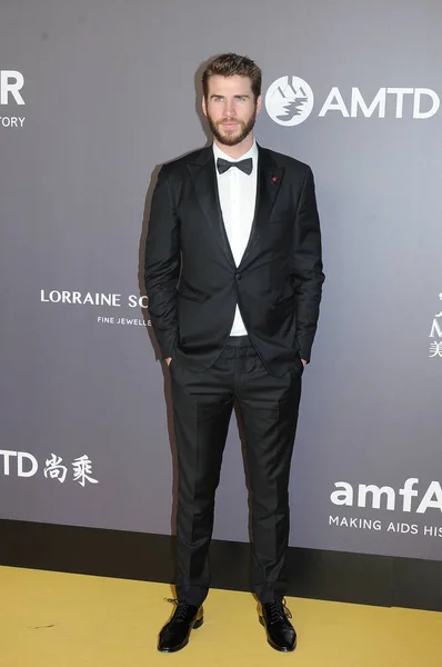 Australian Actor Liam Hemsworth Arrives Red Carpet Fundraising Gala Amfar — Stock Photo, Image