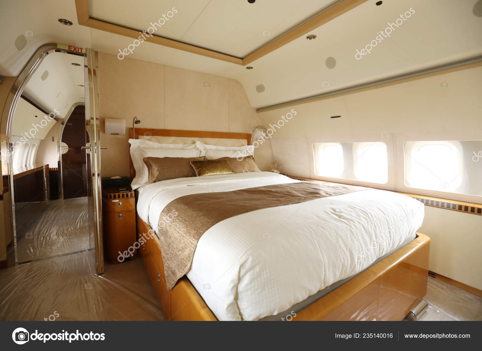 Interior View Cabin 737 700 Jet Airliner Bbj Boeing Business