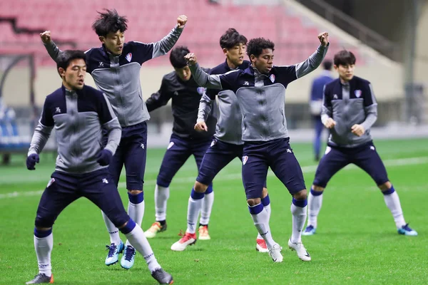 Players South Korea Suwon Samsung Bluewings Take Part Training Session — Stock Photo, Image