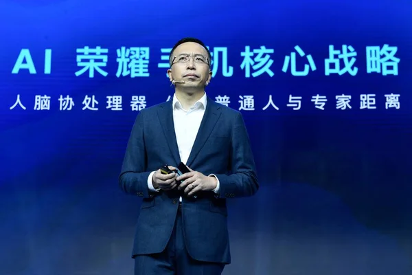 George Zhao Ming President Honour Der Smartphone Untermarke Für Huawei — Stockfoto
