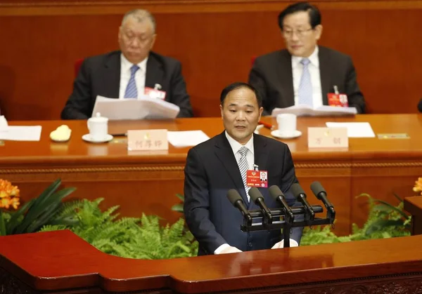 Shufu Presidente Zhejiang Geely Holding Group Ltd Pronuncia Discurso Durante —  Fotos de Stock