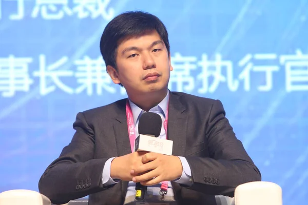 2016年5月31日 中国领先的人工智能公司 Sensetime 首席执行官徐立出席在中国上海召开的创新会议 — 图库照片