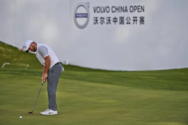 Jordan Smith Inglaterra Compete Segunda Rodada Torneio Golfe Volvo China — Fotografia de Stock