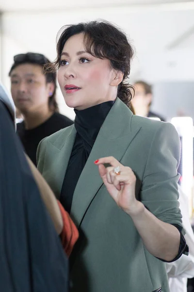 Actriz Hong Kong Carina Lau Representa Durante Semana Moda Shanghái —  Fotos de Stock