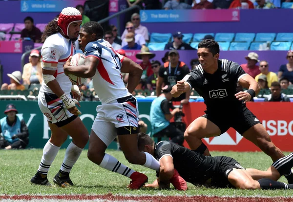 Nouvelle Zélande Concourt Contre Les États Unis Dans Match Rugby — Photo