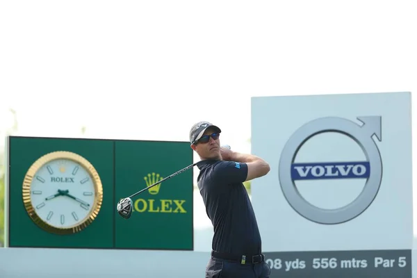 Nicolas Colsaerts Bélgica Compete Primeira Rodada Torneio Golfe Volvo China — Fotografia de Stock