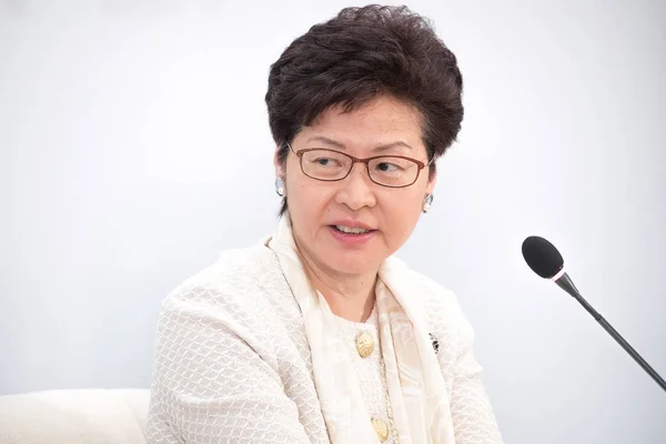 Hong Kong Vezérigazgatója Carrie Lam Cheng Academy Ngor Részt Vesz — Stock Fotó