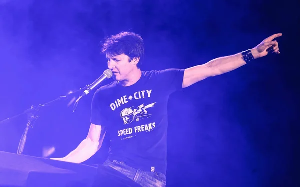 Cantante Inglés James Blunt Actúa Durante Concierto Shanghái China Abril — Foto de Stock