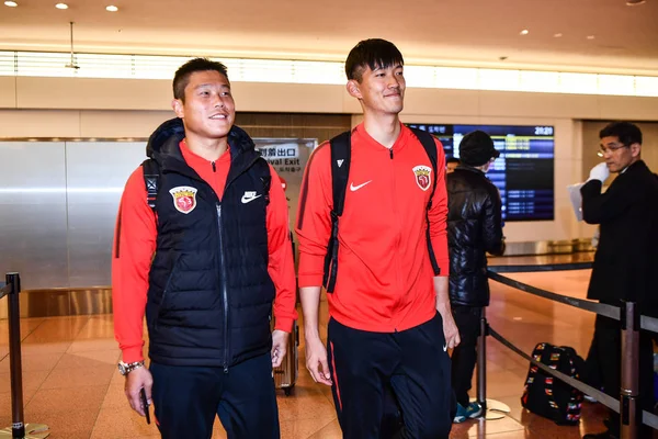 Pemain Sepak Bola Cina Cai Huikang Dan Yan Junling Dari — Stok Foto