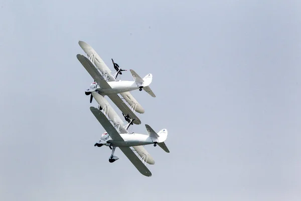 Akrobatická Letadla Vystoupí Zhengzhou Air Show 2018 Svět Formace Akrobatický — Stock fotografie