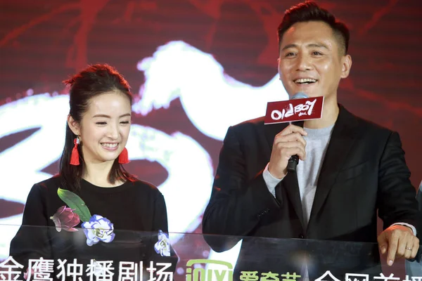Taiwanesische Schauspielerin Und Sängerin Ariel Lin Und Chinesischer Schauspieler Liu — Stockfoto
