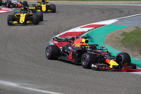 Australian Driver Daniel Ricciardo Red Bull Racing Takes Lead 2018 — Stock Photo, Image