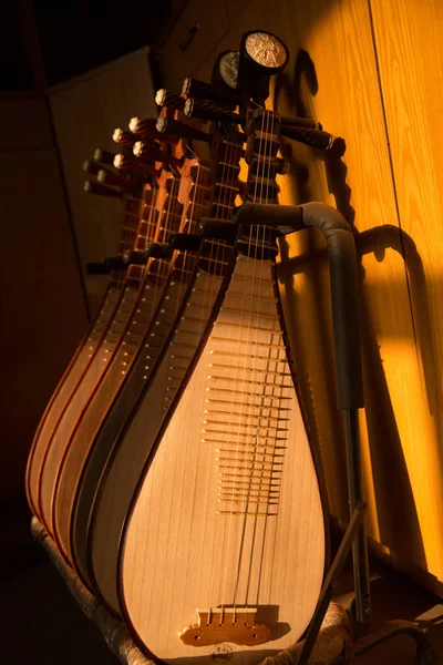 Pipa Instrumento Musical Chinês Quatro Cordas Feito Pelo Artesão Chinês — Fotografia de Stock