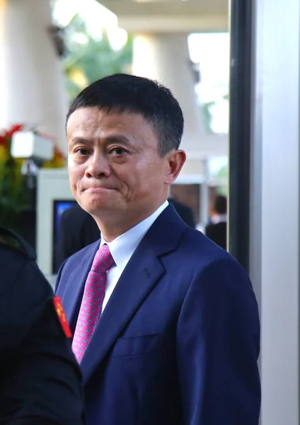 Jack Yun Chairman Chinese Commerce Giant Alibaba Group Arrives Dinner — Stock Photo, Image