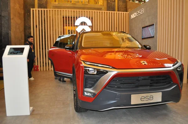 Nextev Nio Es8 Smart Car Display Exhibition Shanghai China January — Stock Photo, Image