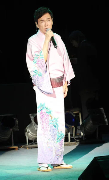 Taiwan Uit Japanse Zangeres Shinichi Mori Tijdens Een Concert Taipei — Stockfoto