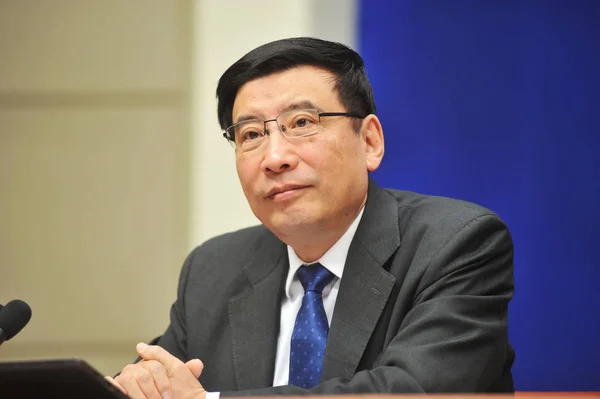 Miao Wei Minister Industry Information Technology Attends Press Conference Held — Stock Photo, Image