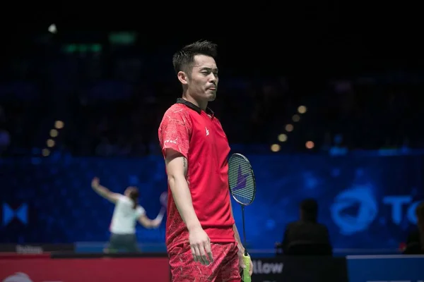 Lin Dan China Avbildet Kvartfinalekampen Mot Lee Chong Wei Fra – stockfoto