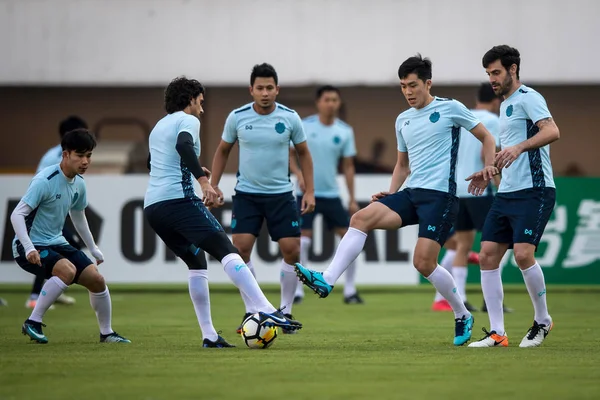 Giocatori Del Buriram United Della Thailandia Partecipano Una Sessione Allenamento — Foto Stock