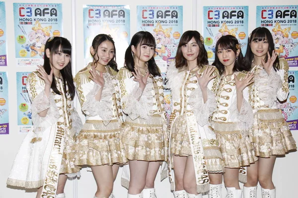 日本のアイドル少女グループ Ske48 のメンバー出席アニメ展 C3Afa 2018 香港の 2018 — ストック写真