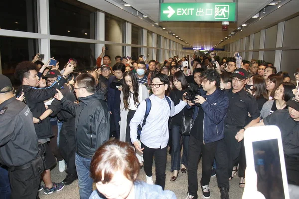 Japanese Singer Namie Amuro Heads Exit Landing Hong Kong International — Stock Photo, Image