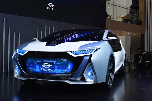 级概念车于2018年4月25日在中国北京举行的第十五届北京国际汽车展览会 也称为2018年中国汽车展览会 上展出 — 图库照片