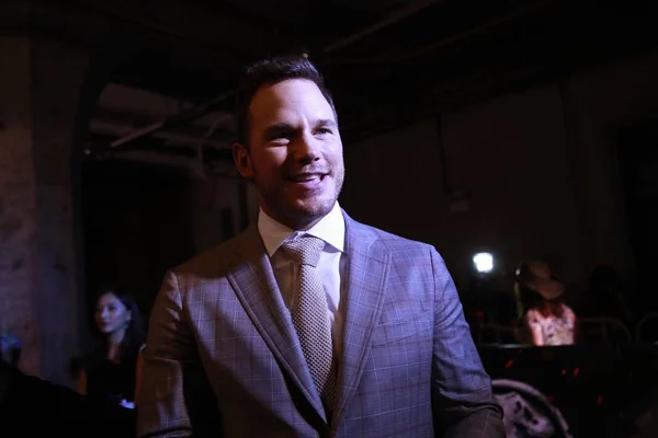 Americký Herec Chris Pratt Účastní Tiskové Konferenci Pro Nový Film — Stock fotografie