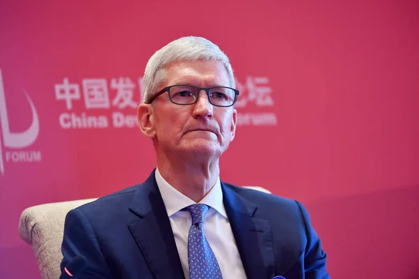 Tim Cook Ceo Apple Inc Escucha Durante Sub Foro Del — Foto de Stock