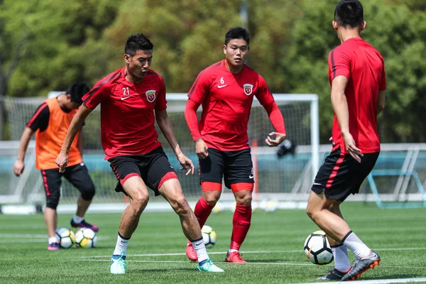 Spieler Des Chinesischen Sipg Nehmen Einer Trainingseinheit Vor Dem Spiel — Stockfoto