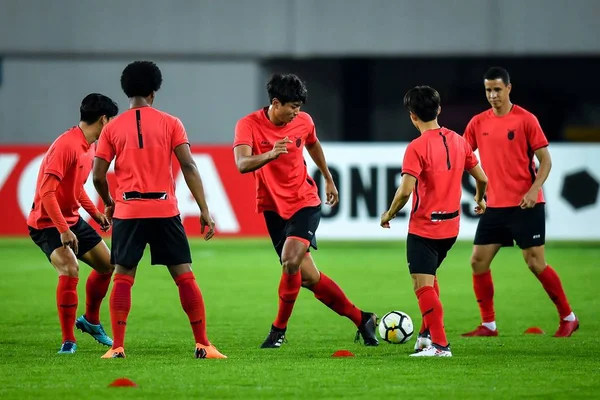Les Joueurs Sud Coréens Jeju United Prennent Part Une Séance — Photo