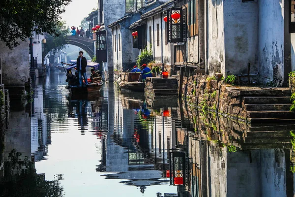 Paysage Ville Aquatique Zhouzhuang Dans Ville Kunshan Ville Suzhou Province — Photo