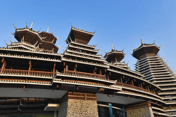 Çin Büyük Tek Davul Kule Grup Sanat Merkezi Nde Guizhou — Stok fotoğraf