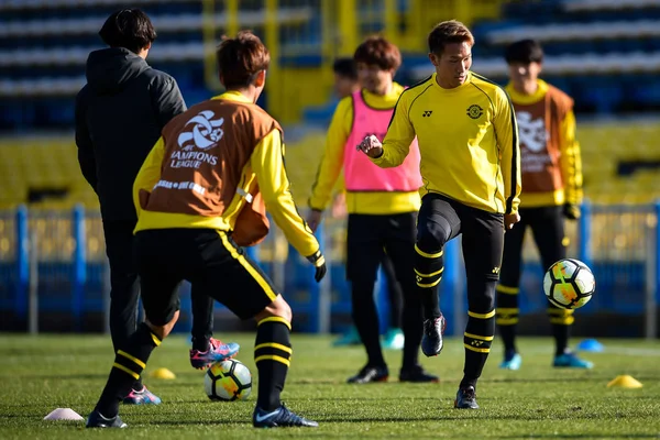 Spieler Von Kashiwa Reysol Aus Japan Nehmen Einer Trainingseinheit Für — Stockfoto