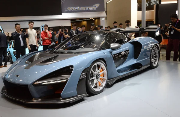 Carro Mclaren Senna Está Exibição Durante 15Th Beijing International Automotive — Fotografia de Stock