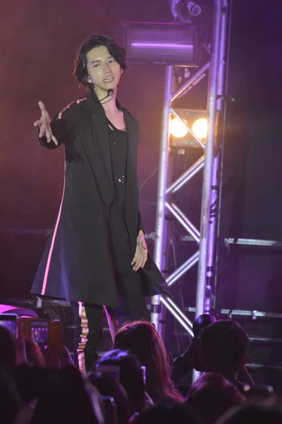 Japán Színész Modell Junnosuke Taguchi Végzi Fan Találkozó Hong Kong — Stock Fotó