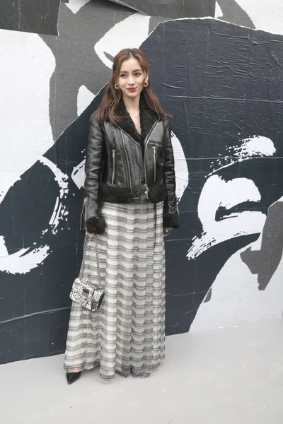 Гонконг Актриса Angelababy Прибув Dior Шоу Під Час Парижі Мода — стокове фото