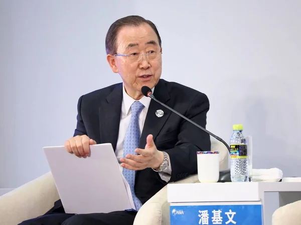 Ban Moon Voorzitter Boao Forum Voor Azië Bfa Voormalig Secretaris — Stockfoto