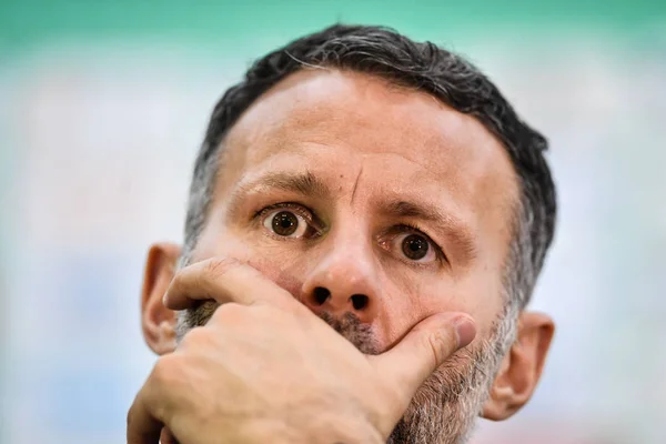 Head Coach Ryan Giggs Wales National Football Team Attends Press — Stock Photo, Image