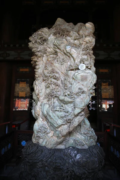 Jade Skulpturen Som Skildrar Ett Folkminne Legendariska Siffran Den Store — Stockfoto