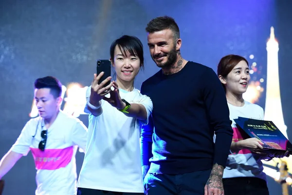 David Beckham Star Football Anglais Participe Événement Promotionnel Macao Chine — Photo