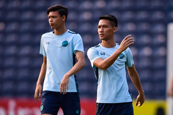 Pemain Dari Thailand Buriram United Mengambil Bagian Dalam Sesi Latihan — Stok Foto