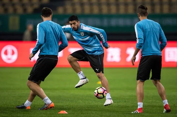 Luis Suarez Seleção Uruguaia Futebol Participa Uma Sessão Treinamento Antes — Fotografia de Stock