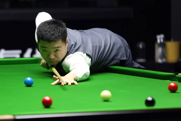 Ding Junhui Kína Játszik Egy Lövés Kyren Wilson Anglia Harmadik — Stock Fotó