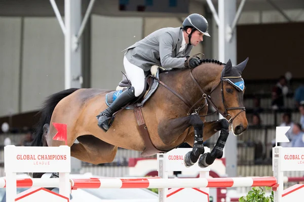 Equestre Compete 55M Gcl First Competition Clock Durante Grande Prêmio — Fotografia de Stock